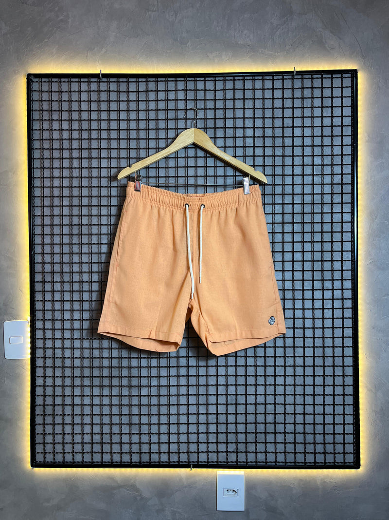 Short De Linho Básico Rogues Bege