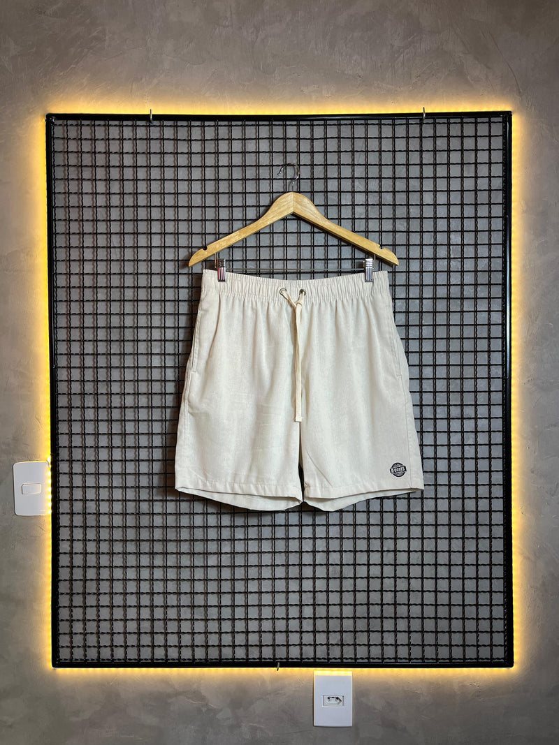 Short De Linho Básico Rogues  Branco