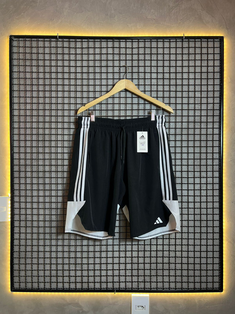 Bermuda Tactel Adidas Preto e Branco
